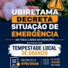 Decretada situação de emergência em Ubiretama