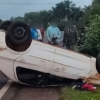 Capotamento no trevo da BR 392